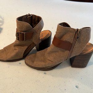 Blowfish heels, open toe, size 6